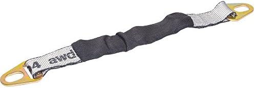 AW Direct BA5220TP Heavy Duty Keyhole Axle Strap - Top Quality PVB Coated 2”W x 20”L Gray Strap with Reflective Striping / Webbing &amp; Smooth Edges – USA-Made