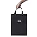 NovoLido Insulated Lunch Bag with Zipper, Reusable Lunch Box, Foldable Container Bag, Picnic Travel Office School Shopping Bag for Men Women Boys Girls Children Students Kids, Black (Black, Small)