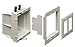 Arlington DVFR2W-1 Recessed Electrical Outlet Mounting Box with Paintable Wall Plate, 2-Gang, White