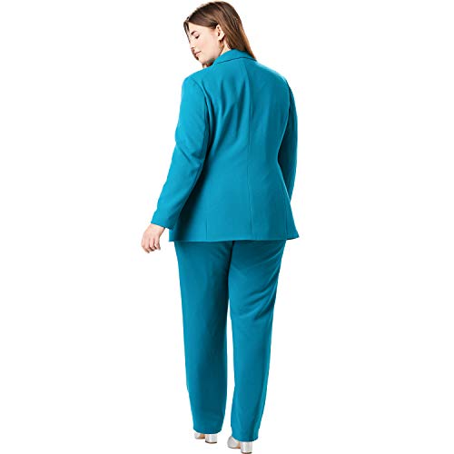 Jessica London Women's Plus Size Petite Single Breasted Pant Suit - Black, 22 W