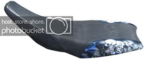 Moto Gear Graphics Seat Cover Compatible With Yamaha Raptor 350 Blue Lightning Seat Cover #MGGSL05570