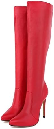 VOCOSI CB-052 Women's Knee-Boots Stiletto High Heels Plain Classic Riding Boots Shoes