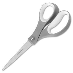 Image of Fiskars 01-004761J Softgrip Scissors Straight Stainless Steel, 8 Inch