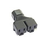 Dshot C14 to 2 US 3 pin female Power splitter Y adapter,C14 to 2 5-15R