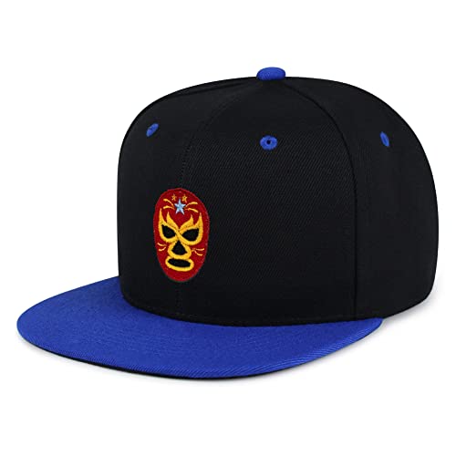 JPAK Lucha Libre Hip-Hop Snapback Hat Embroidered Black and Blue… at Amazon