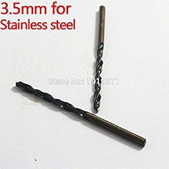 Generic 3.5mm : 10 Pcs DIN338 3.5mm High Speed Steel Twist Drill Bits For Metal Driling Holes In Stainless Steel Specifically