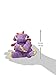 HuggleHounds Plush Corduroy Durable Puff The Knottie Dragon Squeak Toy, Small, Purple