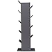 SUPERJARE 9-Shelf Tree Bookshelf | Thickened Compact Book Rack Bookcase | Display Storage Furniture for CDs, Movies & Books | Gray