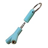 SODIAL(R) Mini Y Shaped 3.5mm Jack Stereo Audio Headset Splitter Connector Adapter Keyring 7.8cm x 3.6cm