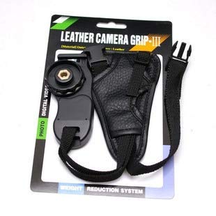 Camera Black Small/Large Triangle Leather E2 Circular Base Soft Wrist Hand Strap for Canon Nikon SLR/DSLR - (Color: Small Triangle)