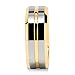 100S JEWELRY Tungsten Rings for Mens Wedding Bands Gold Silver Two Tone Grooved Center Line Size 6-16