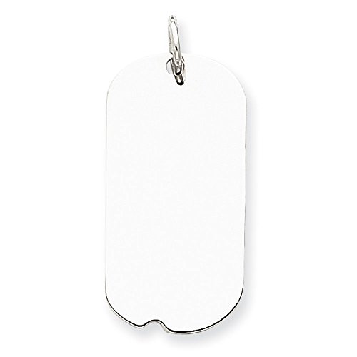 Sterling Silver Polished Engravable Engraveable Dog Tag Disc Charm