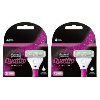 Wilkinson Quattro for Women Sensitive Razor Blades (2 x 3 Packs)