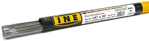 INETIG 13.7 COPPER FREE ER70S-3 1/8 x 36-Inch on 10-Pound Tube Tig Rod for Welding Mild Steels