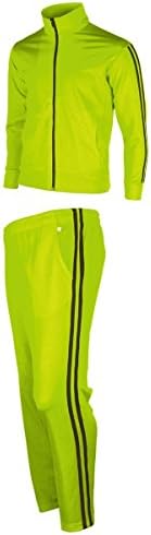myglory77mall Men's Running Jogging Track Suit Jacket and Pants Warm up Pants Gym Training Wear
