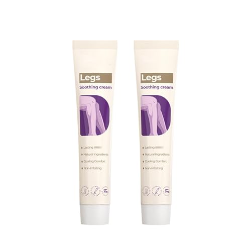 Jorlzeut Soothing Leg Cream,Varicose Relief Cream,Cooling Gel For Leg Pressure & Discomfort,Naturaly Plant-Based Ingredient 2pcs