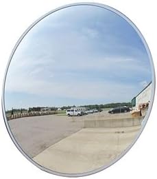 30” Acrylic Scratch Resistant Outdoor Convex Mirror With Plastic Back, Round Outdoor Security Mirror for Garage Blind Spot, Store Safety, Warehouse View, mirror for Personal or Office Use