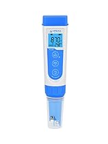 Apera Instruments PC60 Premium 5-in-1 Waterproof pH/Conductivity/TDS/Salinity/Temp. Multi-Parameter Pocket Tester, Replaceable Probe