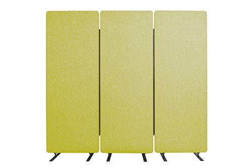 ReFocus Acoustic Room Divider | Office Partition - Reduce Noise and Visual Distractions with This Easy-to-Install Wall Divider (72" X 66" 3-Pack, Tea Green) - Thumbnail 2
