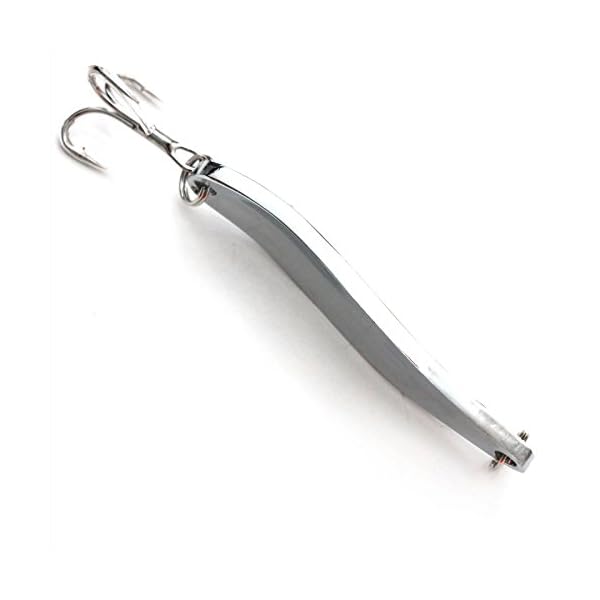 Fish-WOW-9oz-95inch-Fishing-Spoon-with-Treble-Hook-Bait-Lures-Fish-Jig-Silver-Prism-Tape