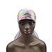 Fashion Men Silky Hip-hop Du-Rag-Premium Quality-Wave Cap-Durag 360 540 720 Waves Long Straps Four Colors (White A-B)