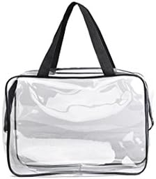 Rongron Portable Clear Travel Cosmetic Makeup Bag Transparent See Through Bag (A)