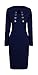 HOMEYEE Women's Long Sleeve Wear to Work One Piece Pencil Dress B10