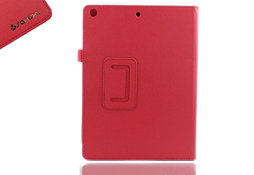 Sanoxy Slim Folio Folder PU Leather Stand Case for iPad 2/3/4 /ipad 2nd Generation, Red (SANOXY-Folio-IPACS-RD)