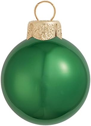 12ct Pearl Green Xmas Glass Ball Christmas Ornaments 2.75" (70mm)