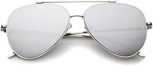 Lensiz Mirrored Aviator Sunglasses, Vintage Retro Fashion, Teardrop Frame