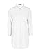 HAOYIHUI Women's Casual Long Sleeve Boyfriend Pocket Shirt Dress Tunic Top(L,White)