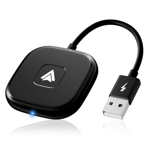LXJADAP Android Auto Inalambrico Adaptador, Adaptador Android Auto inalambrico con 5GHz WiFi, Admite Actualización en Línea, para OEM Wired Android Auto Modelo, Plug and Play