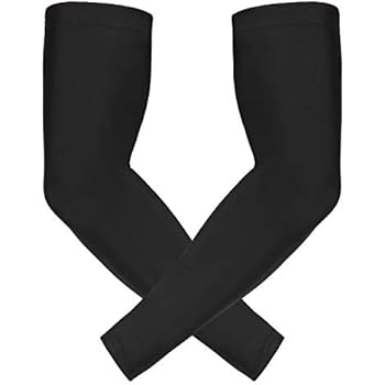 HDE Arm Compression Sleeves for Kids Basketball Shooting Sleeve - Youth Sports Football Baseball Softball (Black, Youth Medium)