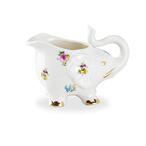 Grace Teaware Fine Porcelain Happy Elephant (3Piece Tea Set, Floral