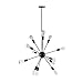 Sputnik Chandeliers 12 Lights Black Pendant Lighting Ceiling Mount Light Fixture, UL Listed