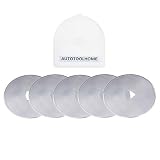 AUTOTOOLHOME Rotary Cutter Blades 60mm 5 Pack SKS-7 Replacement Rotary Blade Cutting Paper Fabric Patchwork Sewing Quilting Scrapbooking Tool
