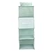 MEÉLIFE Collapsible 4-Shelf Hanging Shelves Closet Organizer Suit for Clothes Sweaters Shoes Storage Hanging Wardrobe Storage Shelves Shoe Rack (Light Green Without Drawer)