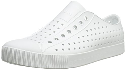 Native Unisex Jefferson Fashion Sneaker,  Shell White/Shell White,11 US Men/13 US Women