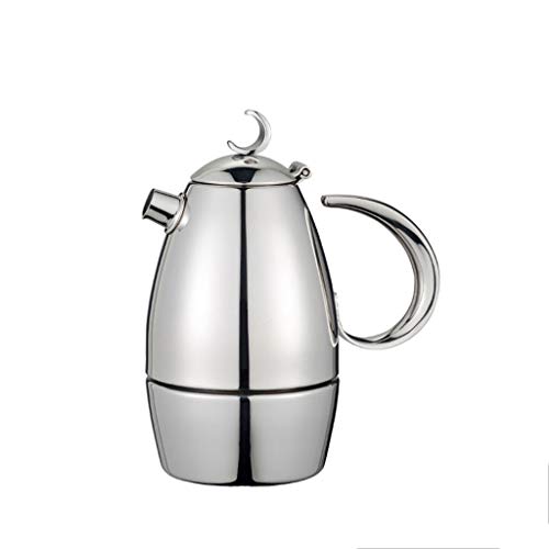 Stainless Steel Coffee Pot Moka Pot Home Espresso Pot Can Be Induction Cooker (Size : 19.5cm)