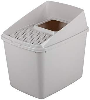 SZGS Cat litter box top entry-Top cover leaking sand fully enclosed large space anti-banding easy to clean,Best gift for pet
