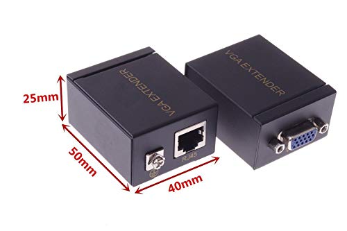 RONSHIN Video Converters-VGA Signal Extender Repeater Adapter Over RJ45 Cat6 Network Cable 60M,Audio Video Accessories