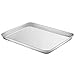 Yododo Baking Sheets Set of 4, Stainless Steel Cookie Pan Tray For Oven, Size 12.25 x 9.65 x 1 inch, Heavy Duty, Deep Edge, Superior Mirror Finish, Dishwasher Safe