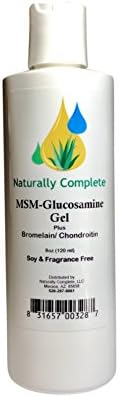 Naturally Complete MSM Plus Glucosamine Bromelain & Chrondroitin 8 oz. Bottle | Non-GMO | Gluten Free | Soy Free | Unscented | Made in The USA