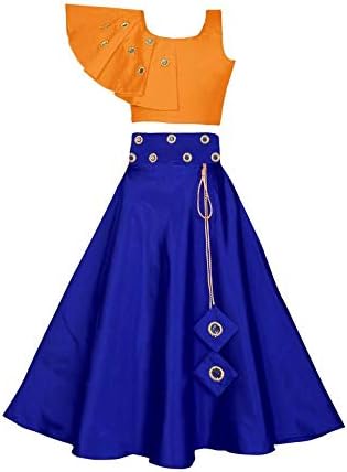 Fashion DreamGirl's Cotton Silk Readymade Lehenga Choli