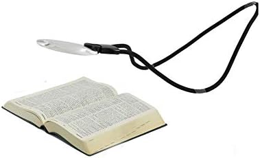 Magnifier New 2 in 1 Hands Free Hands-Free Magnifying Glass with Light & Neck Cord LED Illuminated Magnifier for Reading Sewing Crafts Handcraft Illuminated Magnifying Glass