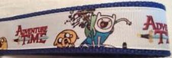 Pixel Keychain - Adventure Time inspired Key Fob wristlet Keychain on blue cotton webbing