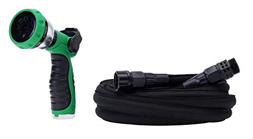 GREEN MOUNT 50ft Expandable Garden Hose, Lightweight Flexible Water Hose with 8 Function Spray Nozzle, Ultimate Non Kink Hose Easy to Storage - Thumbnail 6