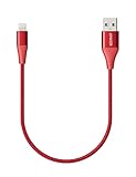 Anker Powerline+ II Lightning Cable (1ft), MFi Certified for Flawless Compatibility with iPhone 11 / XS/XS Max/XR/X / 8/8 Plus / 7/7 Plus / 6/6 Plus / 5 / 5S and More
