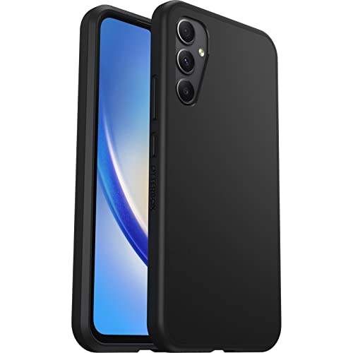 Otterbox Sleek Funda para Samsung Galaxy A34 5G, Resistente a Golpes y caídas, Fina, Protectora,Testada con los estándares Militares anticaídas, Antimicrobiana, Negro - Sin Caja Retail