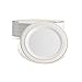 DELUXE PLASTIC PARTY DISPOSABLE PLATES | 6 Inch Hard Wedding Dessert Plates | White with Gold Rim, 40 Pack | Elegant & Fancy Heavy Duty Party Supplies Plates for all Holidays & Occasions